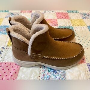 Easy Spirit Tan Faux Fur-Lined Boots Bennett2 ankle bootie 🆕